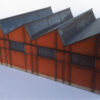 Usine Shed briques creuses (bâtiment complet) - Echelle HO