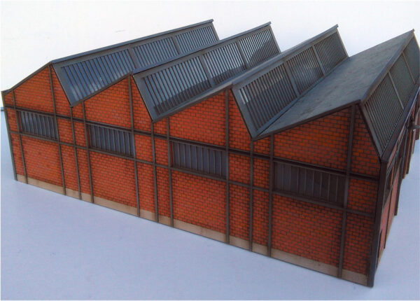 Usine Shed briques creuses (bâtiment complet) - Echelle HO
