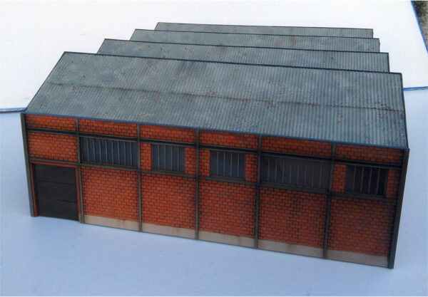 Usine Shed briques creuses (bâtiment complet) - Echelle HO