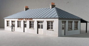 Ecole primaire - Echelle HO Monté Peint Patiné