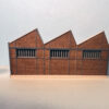 Façade Usine Shed briques creuses 6 modules - Echelle Z
