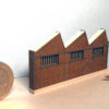 Façade Usine Shed briques creuses 6 modules - Echelle Z