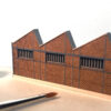 Façade Usine Shed briques creuses 6 modules - Echelle Z